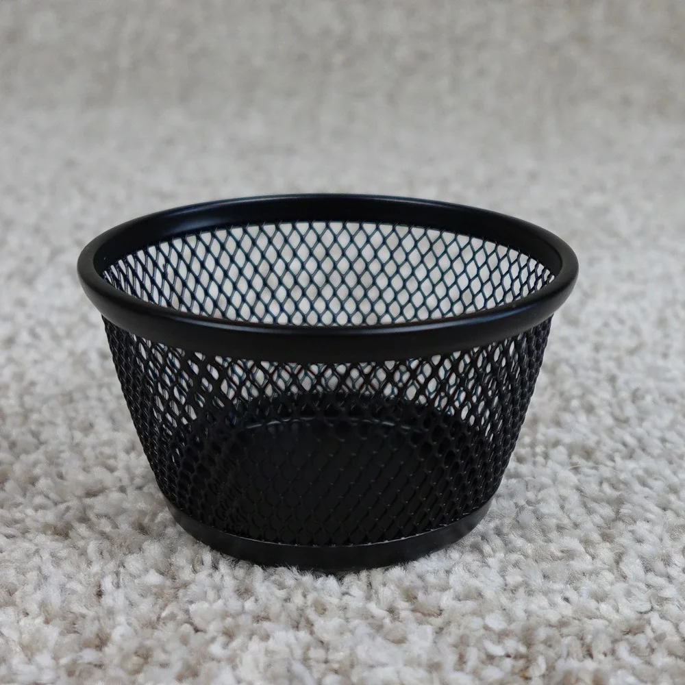 Pen+Gear Metal Mesh Desk Organizer Set 4 Pieces Black Letter Sorter Pencil Cup